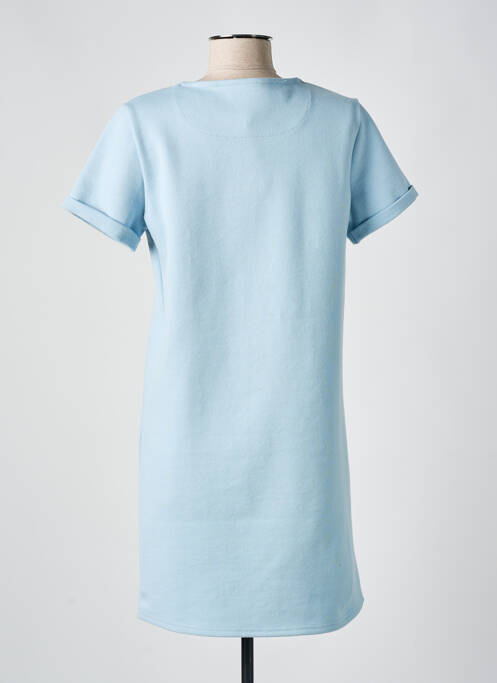 Robe courte manches courtes manches courtes bleu LA GENTLE FACTORY femme