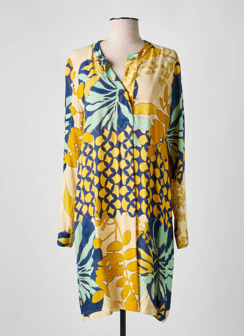 Robe de chambre jaune LE CHAT pour femme