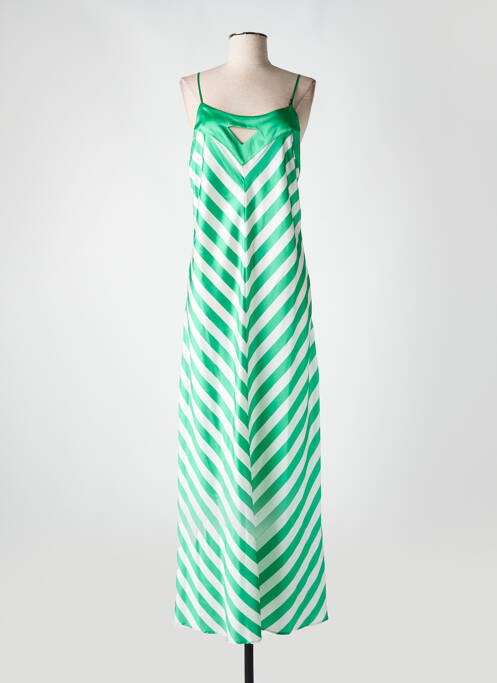 Robe longue vert MARJOLAINE pour femme