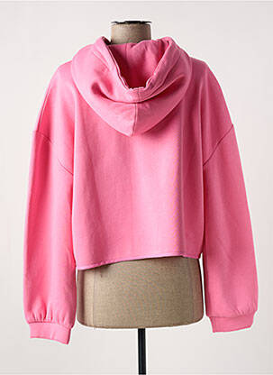 Sweat-shirt à capuche col v manches longues rose ANNAHPA femme
