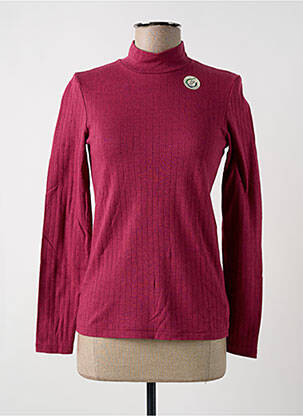 Sous-pull coupe cintrée manches longues rouge ACHEL femme
