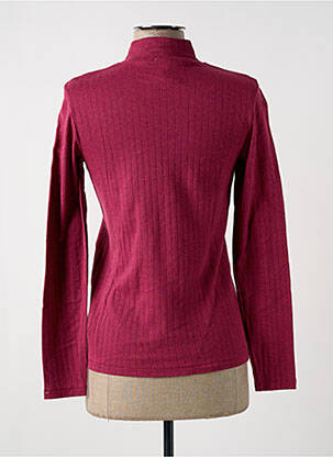 Sous-pull coupe cintrée manches longues rouge ACHEL femme
