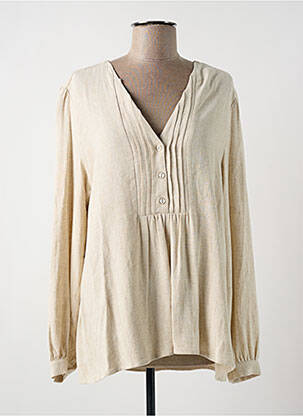 Blouse manches longues manches longues beige ANNAHPA femme