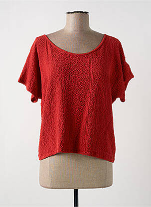 Top manches courtes manches courtes orange ANNAHPA femme