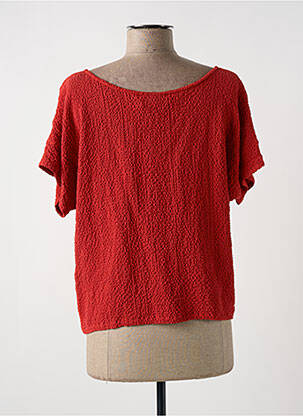 Top manches courtes manches courtes orange ANNAHPA femme