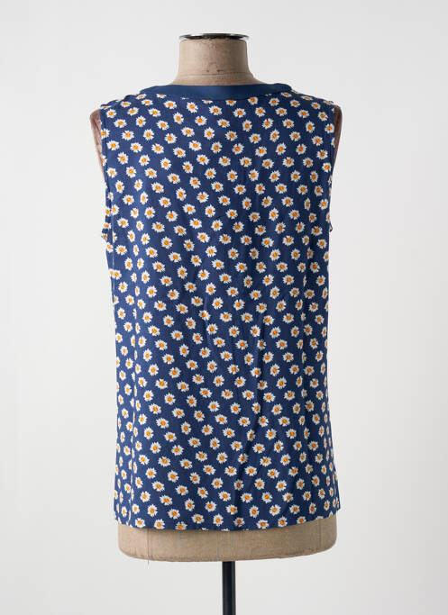 Top imprimé fantaisie sans manche bleu SENORETTA femme