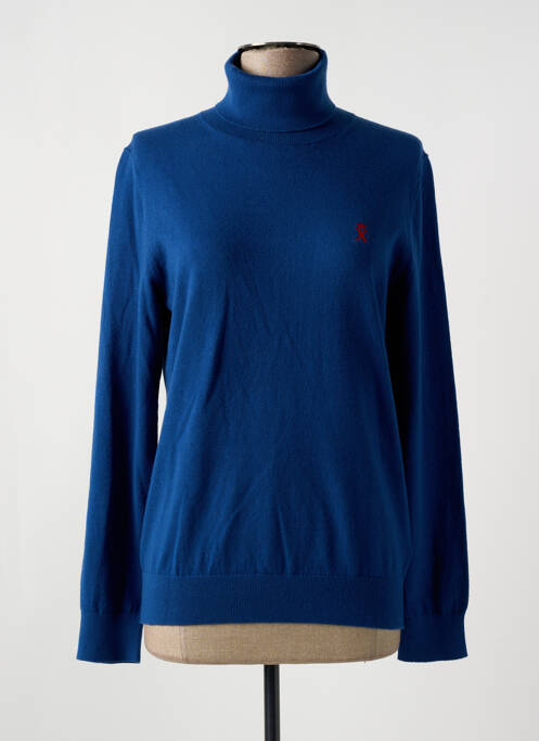 Pull col roulé bleu VICOMTEA pour femme