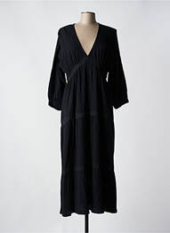 Robe longue manches longues manches longues noir ANNAHPA femme