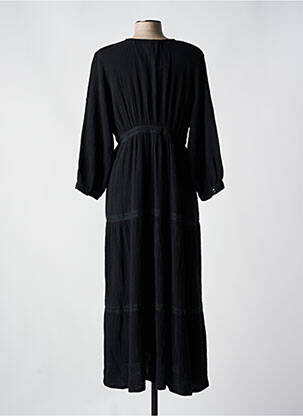 Robe longue manches longues manches longues noir ANNAHPA femme