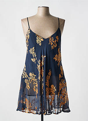 Nuisette/combinette effet matière satinée bleu MARJOLAINE femme