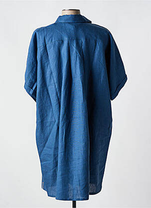 Robe courte manches courtes manches courtes bleu LA GENTLE FACTORY femme