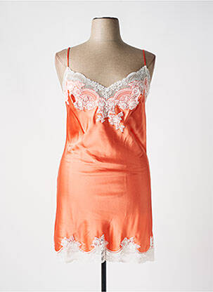 Nuisette/combinette effet matière satinée orange MARJOLAINE femme