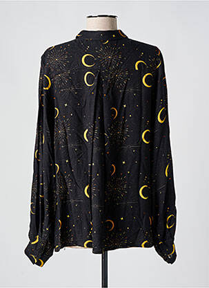 Chemisier tissage crêpe manches longues noir ANNAHPA femme