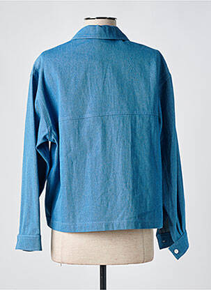Chemisier coupe droite manches longues bleu ANNAHPA femme