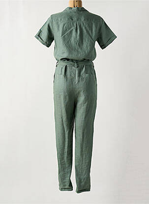 Combi-pantalon fermeture boutonnée sur le devant manches courtes vert LA GENTLE FACTORY femme
