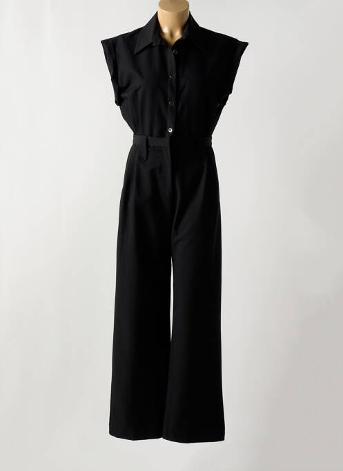 Combi-pantalon poches manches courtes noir ANNAHPA femme