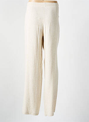 Pantalon droit taille à pinces taille normale beige ANNAHPA femme
