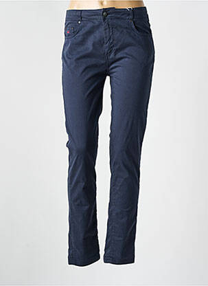 Pantalon slim tissage popeline taille normale bleu VICOMTE ARTHUR femme