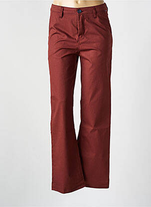 Pantalon chino tissage popeline taille normale orange LA GENTLE FACTORY femme
