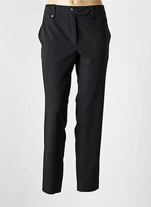 Pantalon chino fermeture zippée sous rabat boutonné taille normale noir ANNAHPA femme