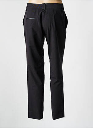 Pantalon chino fermeture zippée sous rabat boutonné taille normale noir ANNAHPA femme