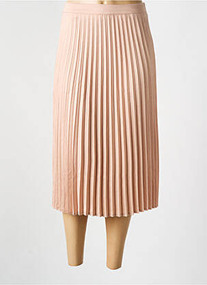 Jupe mi-longue fermeture zip latéral rose FRIME femme