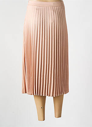Jupe mi-longue fermeture zip latéral rose FRIME femme