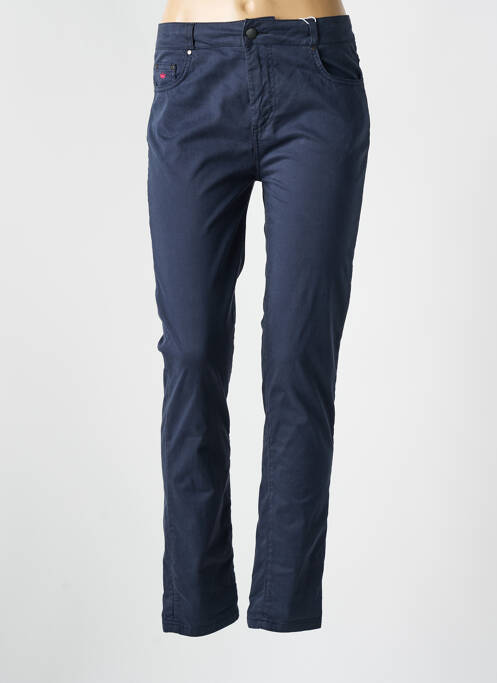 Pantalon slim tissage popeline taille normale bleu VICOMTE ARTHUR femme