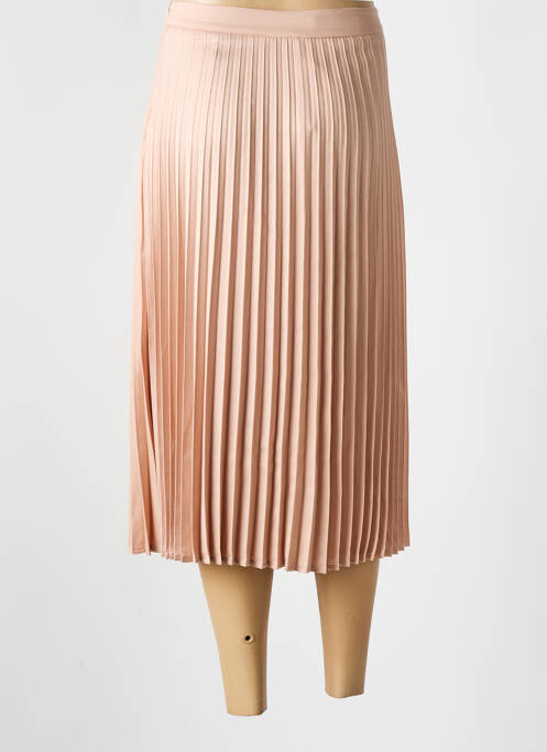 Jupe mi-longue fermeture zip latéral rose FRIME femme