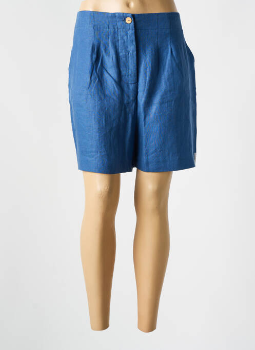 Short taille à pinces taille haute bleu LA GENTLE FACTORY femme