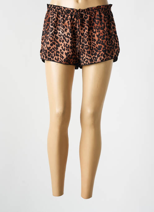 Pyjama taille élastique marron LOVE STORIES femme