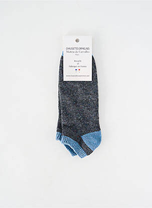 Chaussettes bleu CHAUSSETTES ORPHELINES pour femme