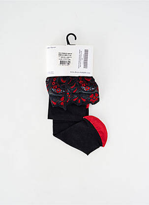 Bas imprimé fantaisie noir CLOVIS & CLOTHILDE femme