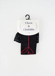 Bas imprimé fantaisie noir CLOVIS & CLOTHILDE femme