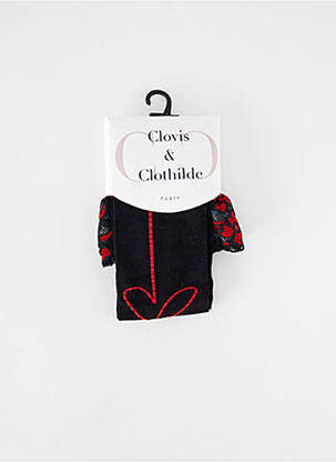 Bas noir CLOVIS & CLOTHILDE pour femme