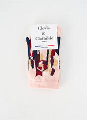 Chaussettes rose CLOVIS & CLOTHILDE pour femme seconde vue