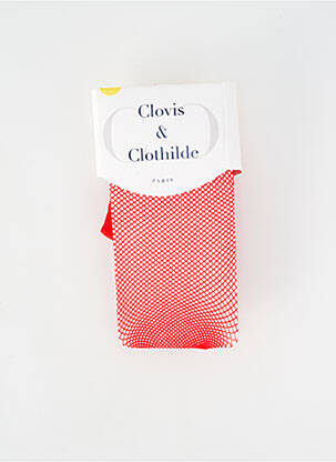 Collants rouge CLOVIS & CLOTHILDE pour femme
