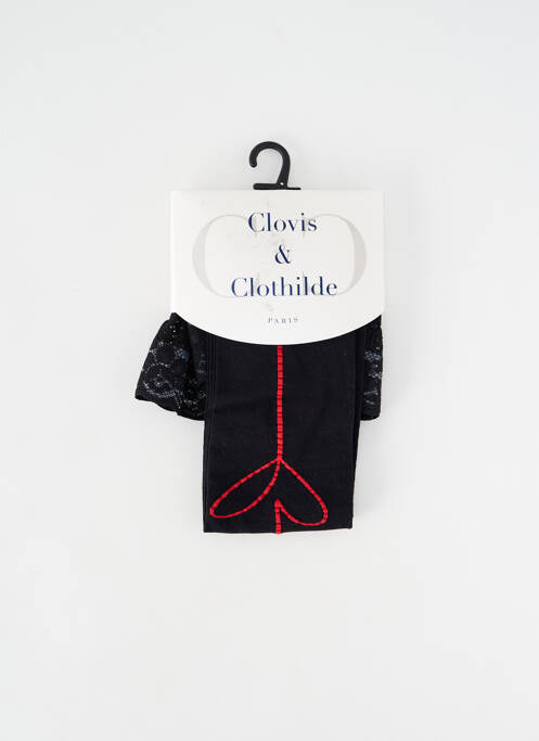 Bas noir CLOVIS & CLOTHILDE pour femme