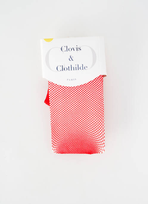 Collants rouge CLOVIS & CLOTHILDE pour femme