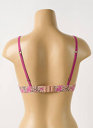 Soutien-gorge effet matière satinée haut triangles rose LOVE STORIES femme