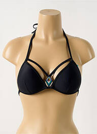 Haut de maillot de bain stretch haut soutien-gorge push-up noir VERY ZEN femme
