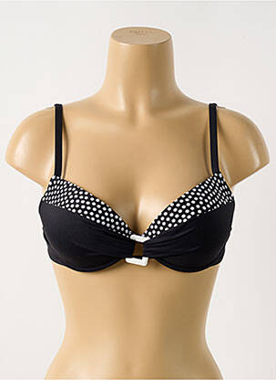Haut de maillot de bain stretch haut soutien-gorge push-up noir ANTIGEL femme