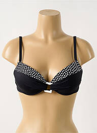 Haut de maillot de bain stretch haut soutien-gorge push-up noir ANTIGEL femme