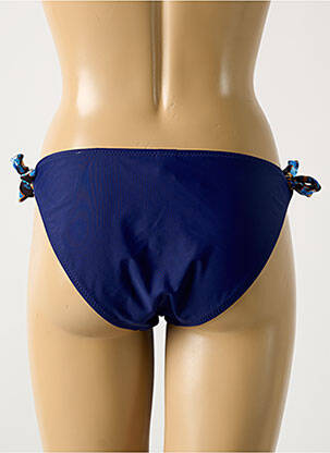 Bas de maillot de bain tissage satiné bikini bleu RAE femme