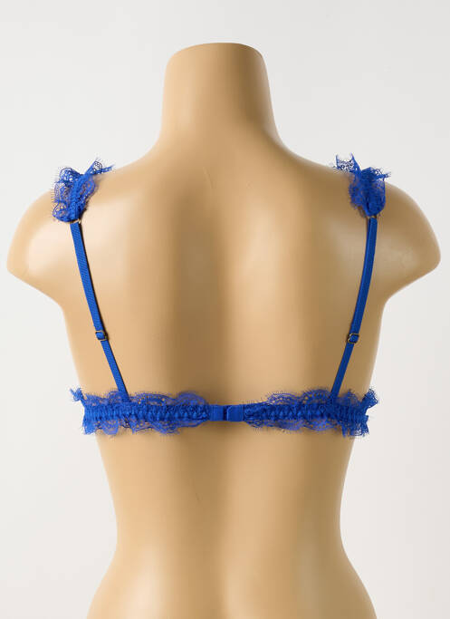 Soutien-gorge sans armature haut triangles bleu LOVE STORIES femme