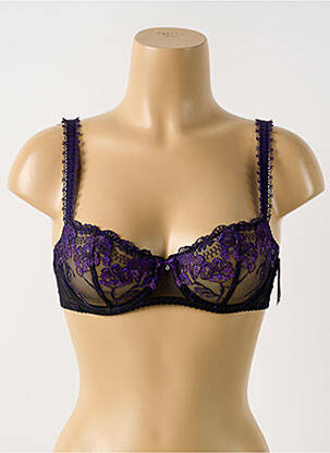 Soutien-gorge effet matière satinée haut soutien-gorge balconnet noir AUBADE femme