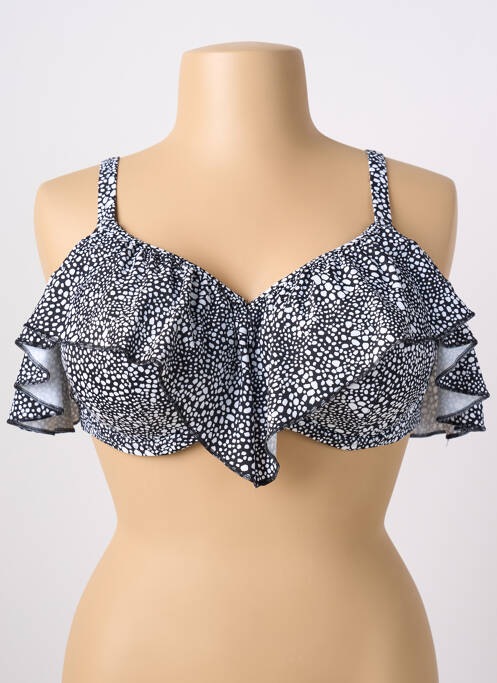 Haut de maillot de bain stretch haut soutien-gorge emboitant noir ELOMI femme