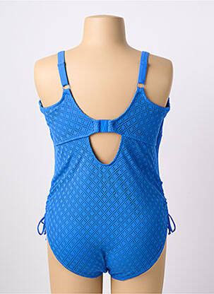 Maillot de bain 1 pièce stretch haut triangles bleu ELOMI femme