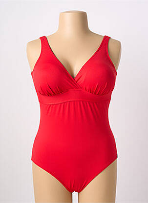 Maillot de bain 1 pièce stretch haut soutien-gorge moulé rouge SUN PLAYA femme