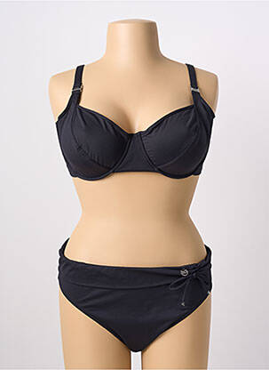 Maillot de bain 2 pièces stretch haut soutien-gorge balconnet noir SUN PLAYA femme